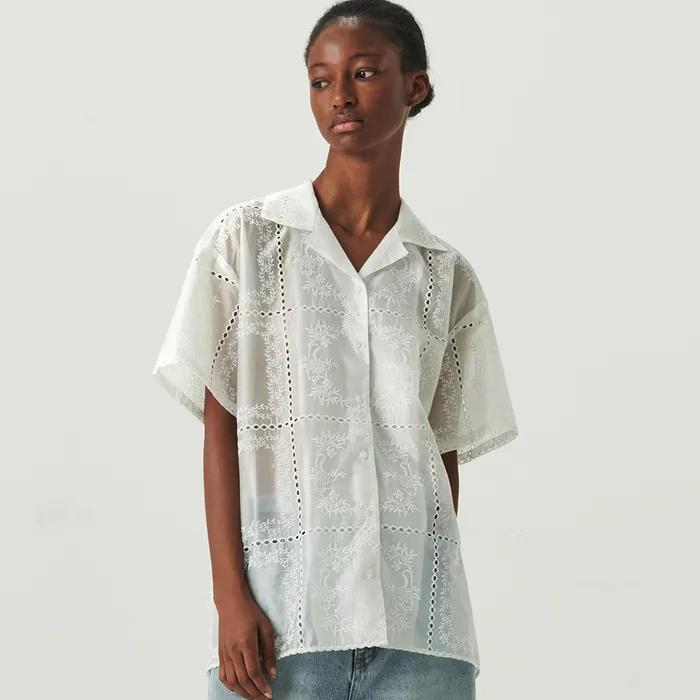 [18차] See-Through Lace Shirt - Ivory