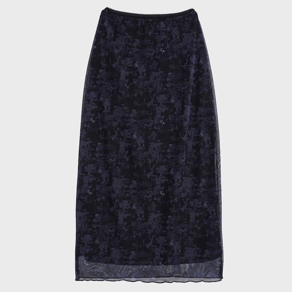 FOG LONG MESH SKIRT_DEEP BLUE
