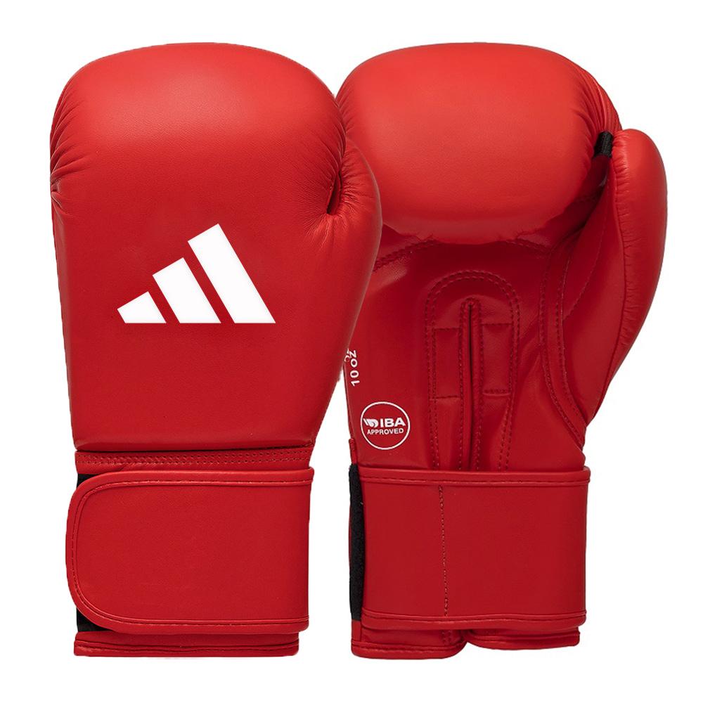 Velcro IBA boxing glove "Officially Approved\" - RED