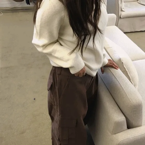 유즈 카라 니트 (3color)