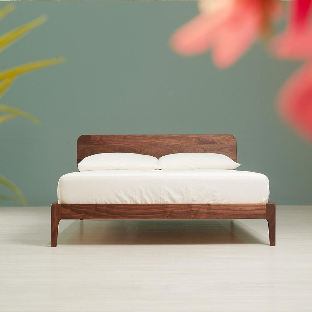 최상급 북미산 월넛 원목 침대 프레임 쿠페 - SS