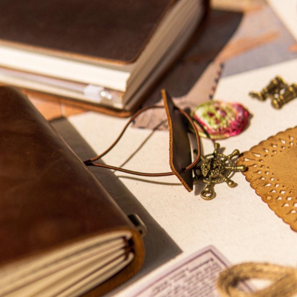 본보야지 천연가죽 빈티지 트래블러스노트 업무수첩 여행다이어리