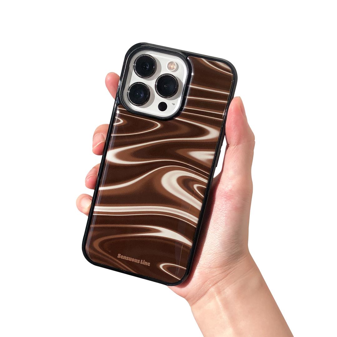 [Bumper] 에폭시 마블링 폰케이스 Marbling Phone Case (CHOCOLATE LATTE)