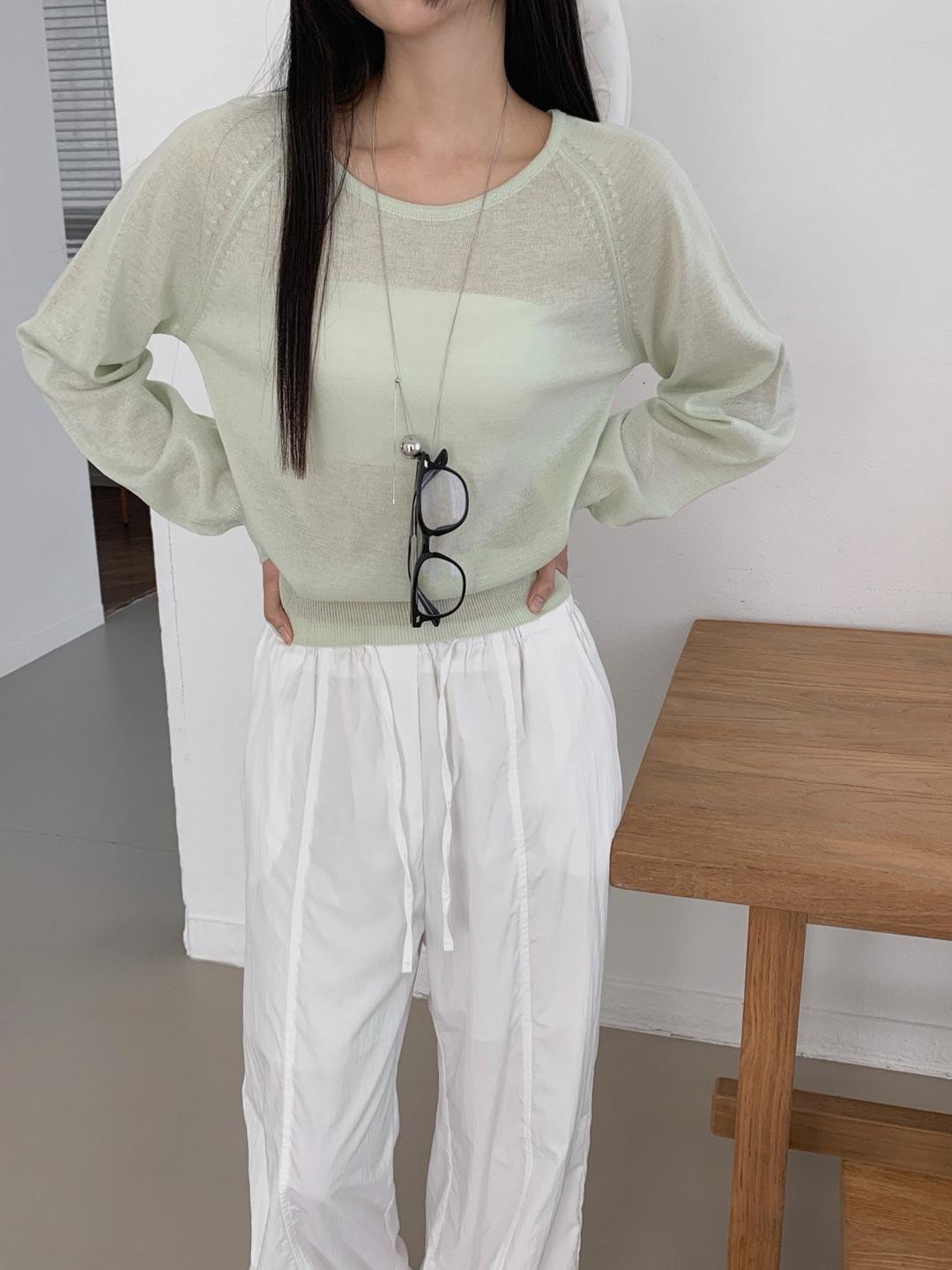 [위시스] 썸머 라이트 시스루 니트 (얇고 시원한 여름 긴팔)