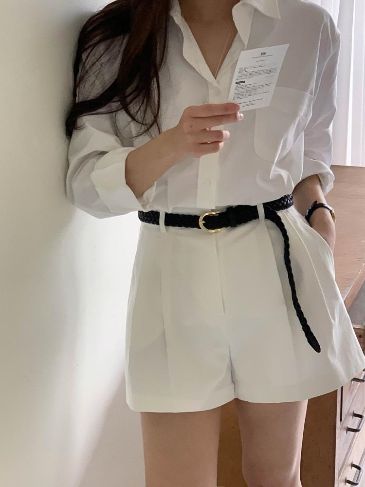 유이르무이 [200장 돌파] miel 미엘 아폴 핀턱 3부 숏 하프 팬츠 3color