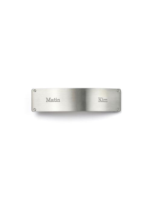 MATIN SIGNATURE HAIR CLIP IN DARK SILVER