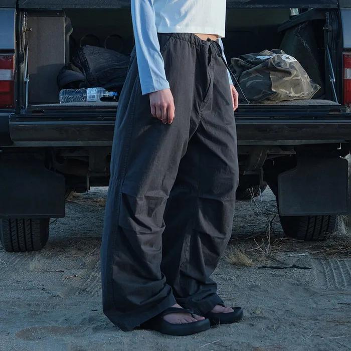 WASHED COTTON CARGO PANTS_CHARCOAL_LC251PT14CC