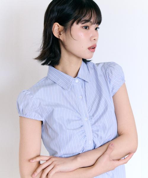 Cap Sleeve Shirt Blue