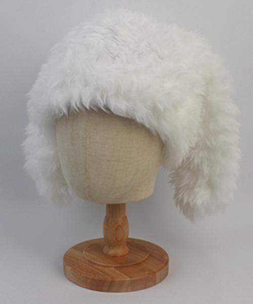 Rabbit White Fur Beanie 토끼비니
