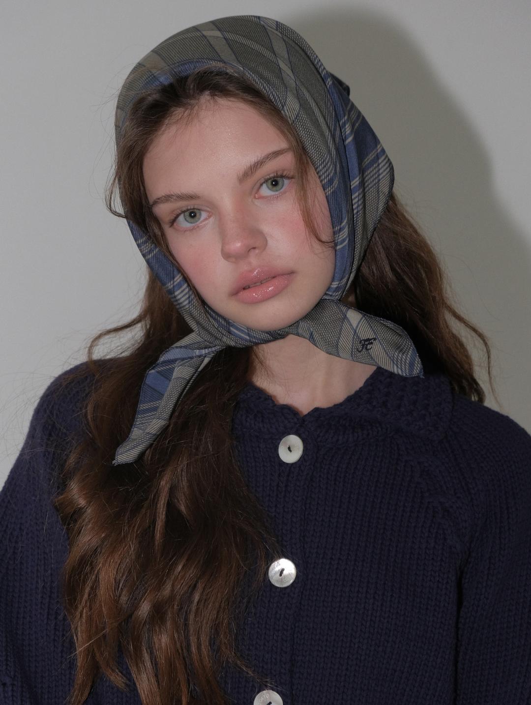 LONDON VINTAGE SCARF - BLUE