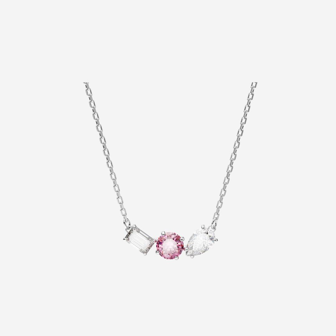 (W) Swarovski Mesmera Pendant Pink Rhodium Plated