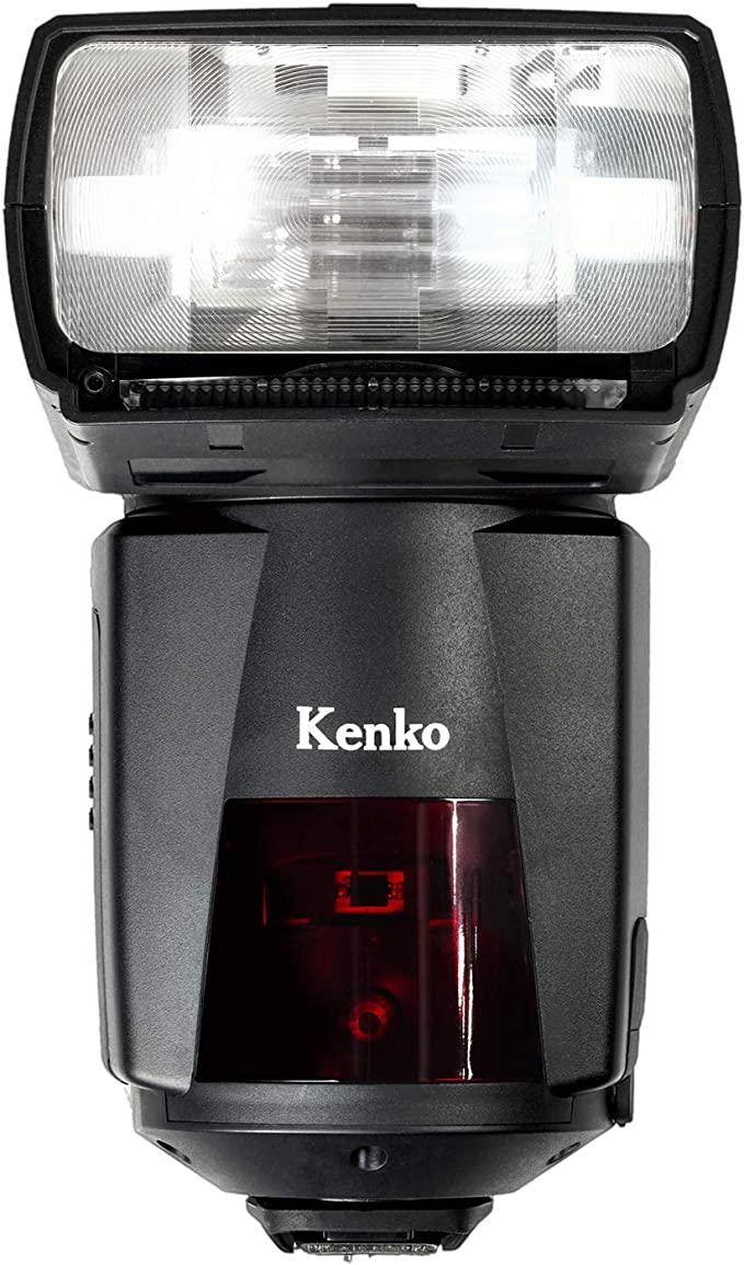 Kenko AB600-R C Auto-Bounce Strobe AI Flash for Canon, 3-Way Auto-Bounce Function, Guide Number 60, 2.4 GHz Wireless Communication Function, AA Batteries, Black