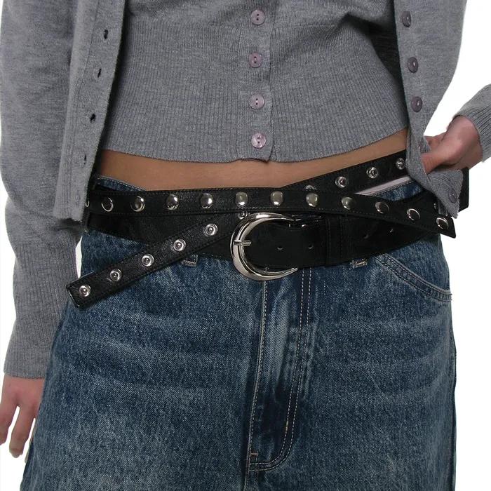 (SET) 3WAY DOUBLE LAYERED BELT_BLACK
