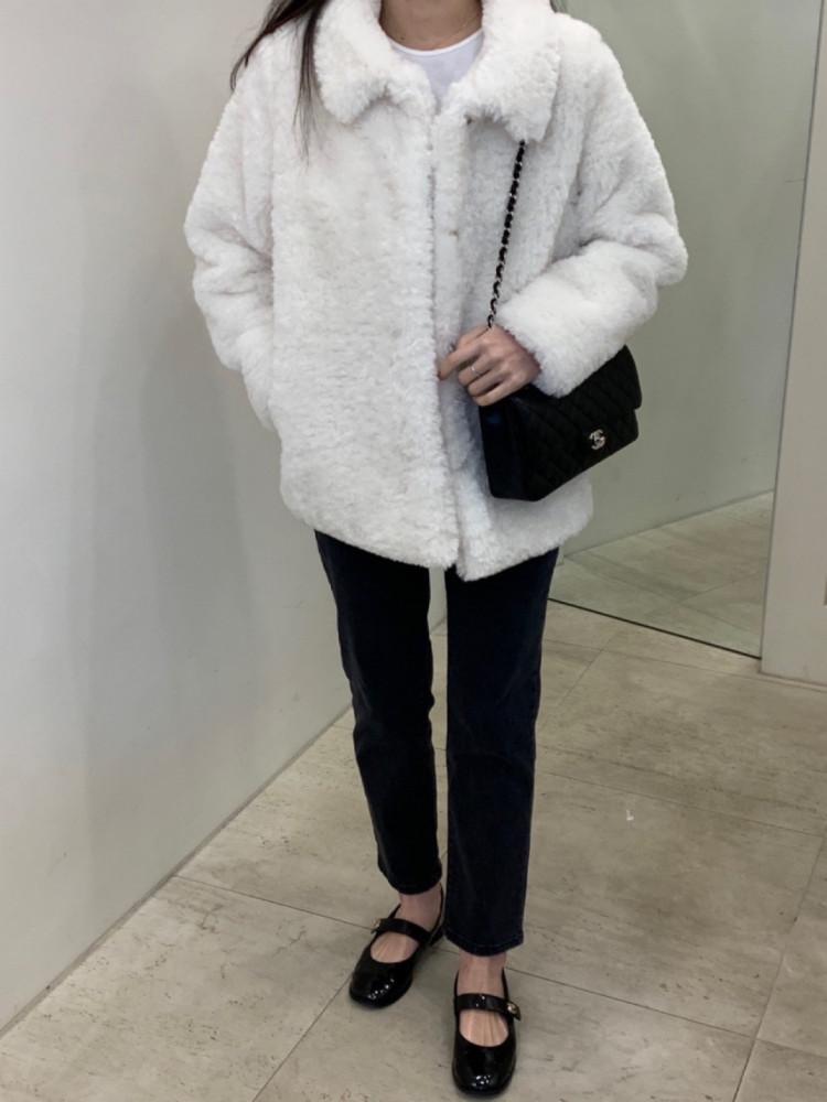 [MUNIATE/무니에트] 재진행/ riette 리에뜨 모이브 퍼 자켓