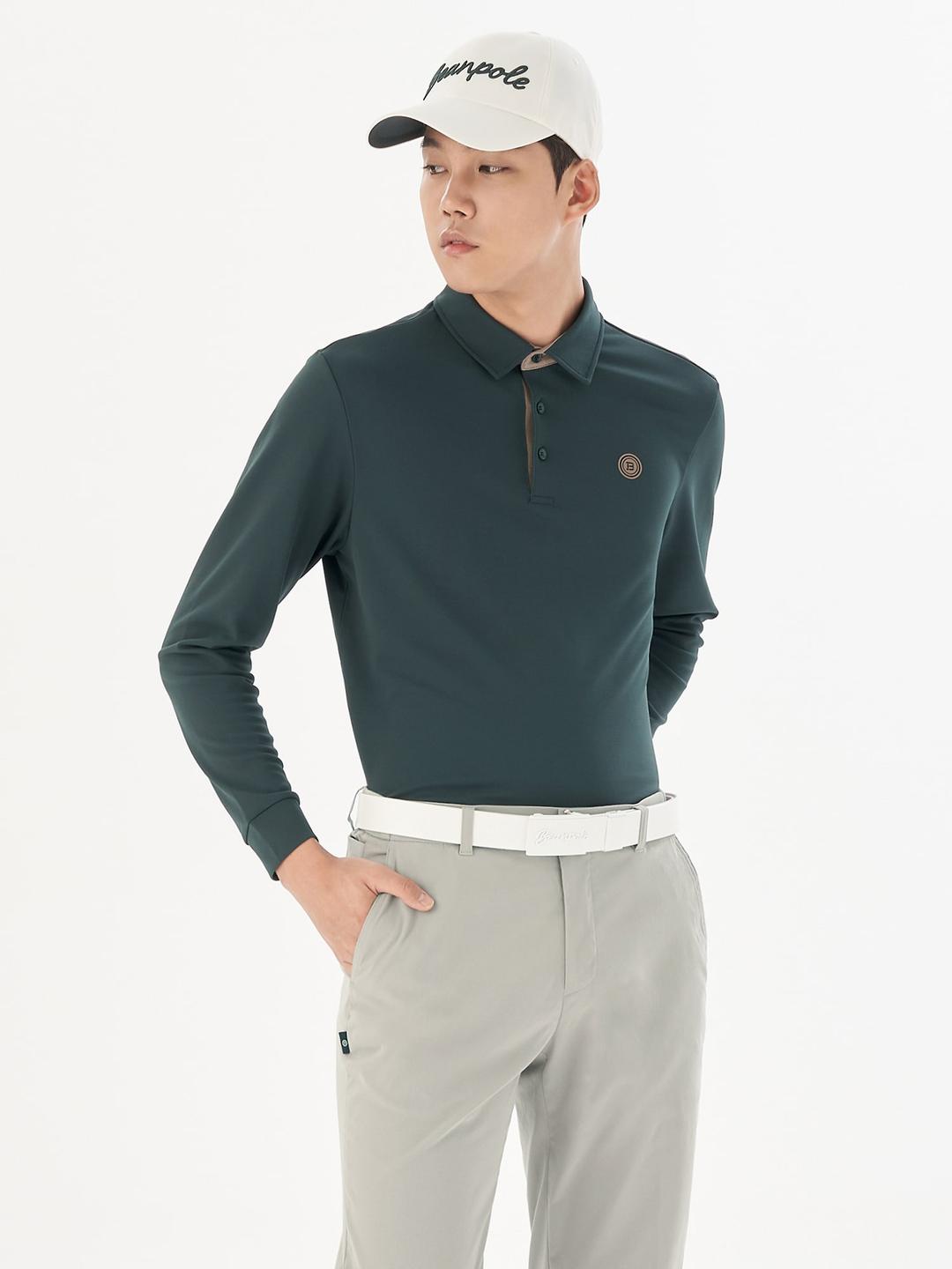 [ESSENTIAL] 남성 피케 칼라 티셔츠 - 그린