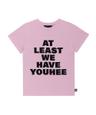 유희(YOUHEE)  LETTERING T-SHIRT PINK - 사이즈 & 후기 | 무신사
