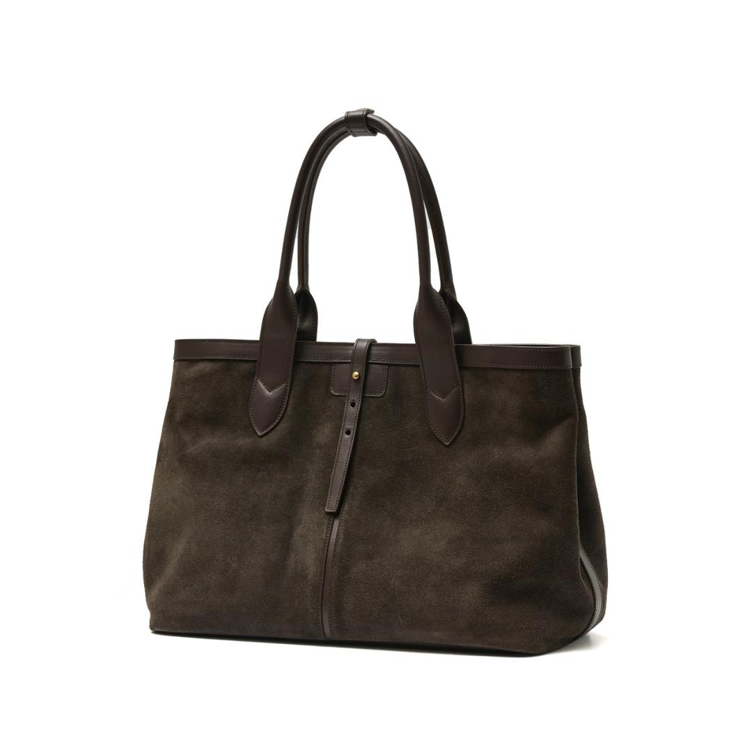 AP 050 Dark Brown Suede Tote Bag