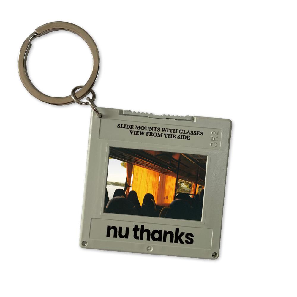 Slide Mount Keyring _ 001. Orange Curtain