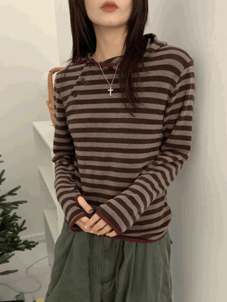 [MD 추천!] 메이든 사선 후드 T (3 color)