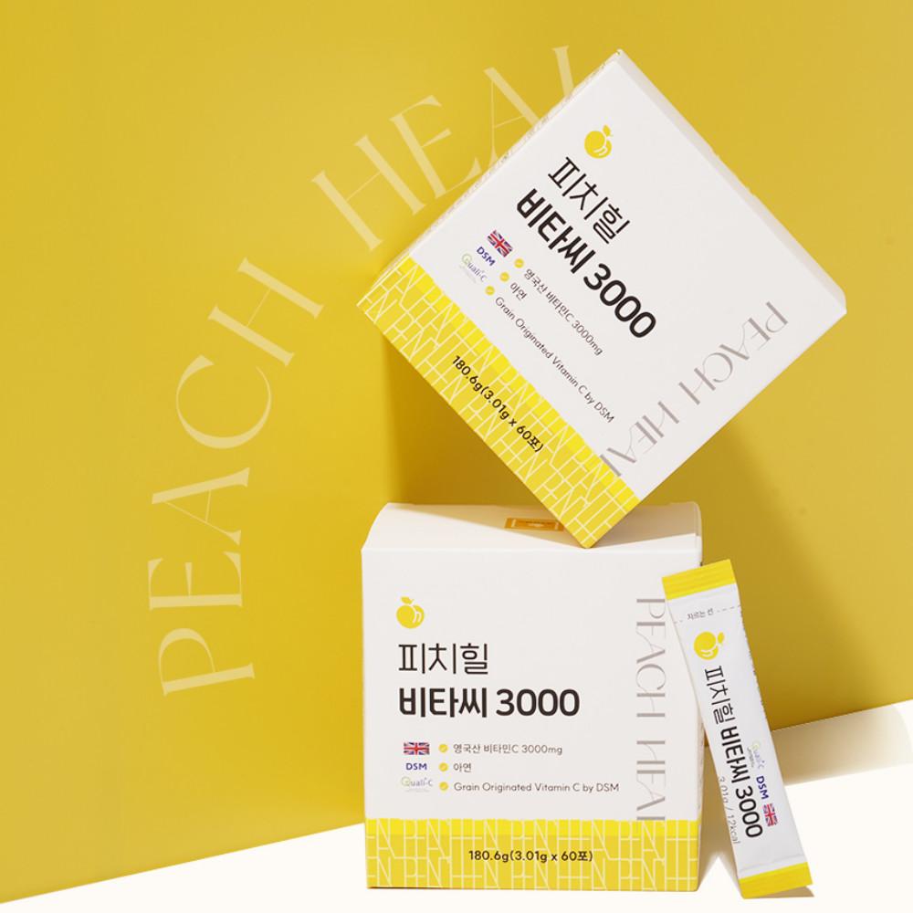 먹고 바르는 순수 비타민C3000 아연 60포 / 비타민C 파우더 30g