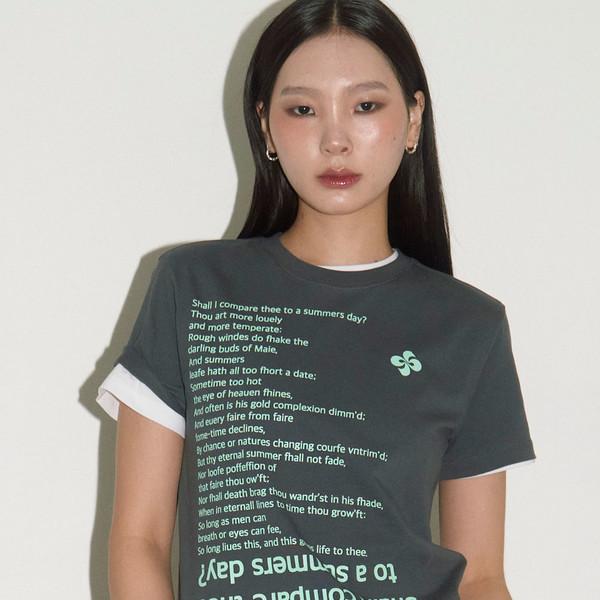 SONNET 18 T-SHIRT (STANDARD FIT) / charcoal