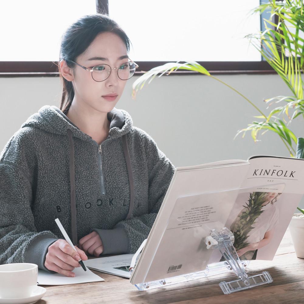 HD103 투명 기본 책받침대 나소 독서대
