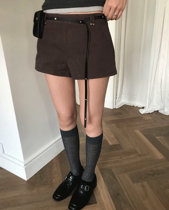 워싱 숏츠 2col (s, m)