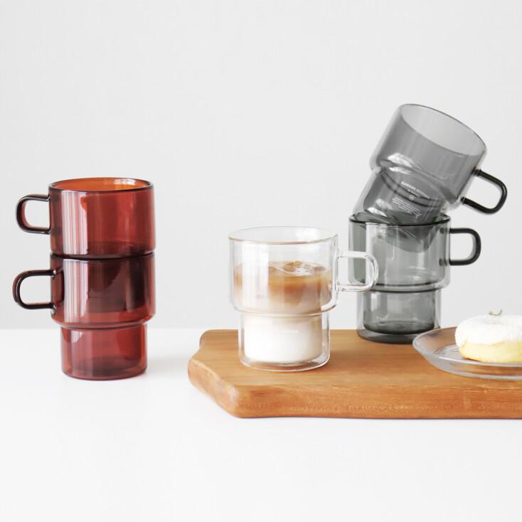 카모메키친 스태커블 더블글라스 머그 300ml 3컬러