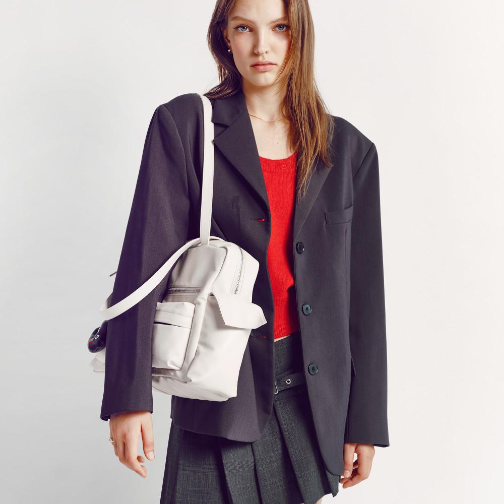 세이모온도 포켓 유틸리티백 pocket utility bag L nappa ivory