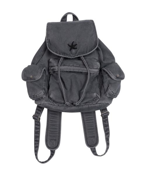 TCM starfish denim backpack (charcoal)