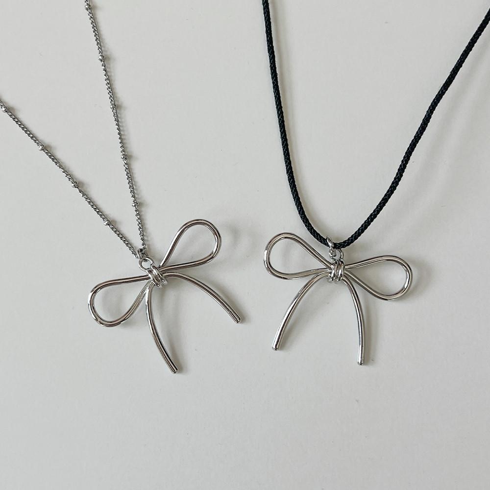 러블리 유니크 빅 리본목걸이 - 기부 후원목걸이 초커 매듭 끈목걸이