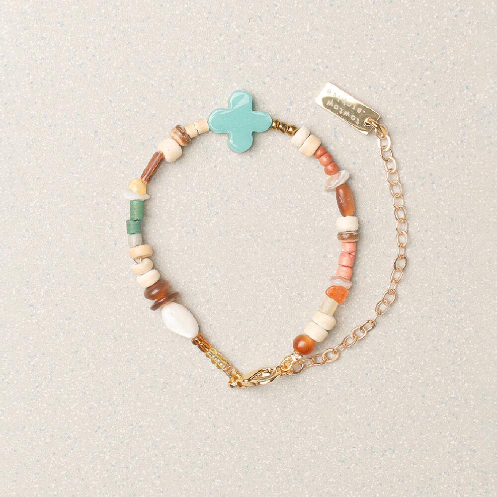 FULL CLOVER BRACELET-TURQUOISE : ARCHIVE-049