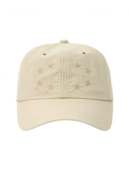 STAR EMBROIDERED BALL CAP (LIGHT BEIGE)