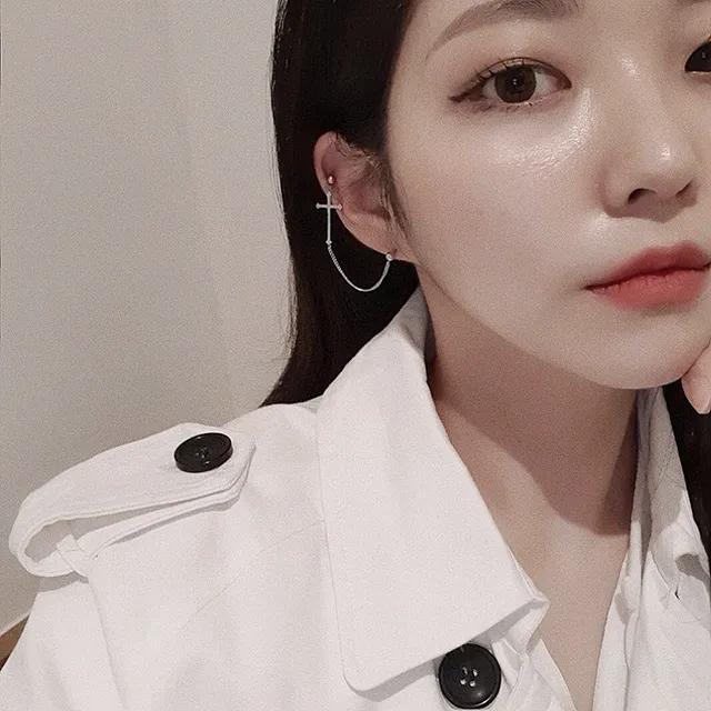 [써지컬스틸] 십자가 연결 피어싱 (1color)