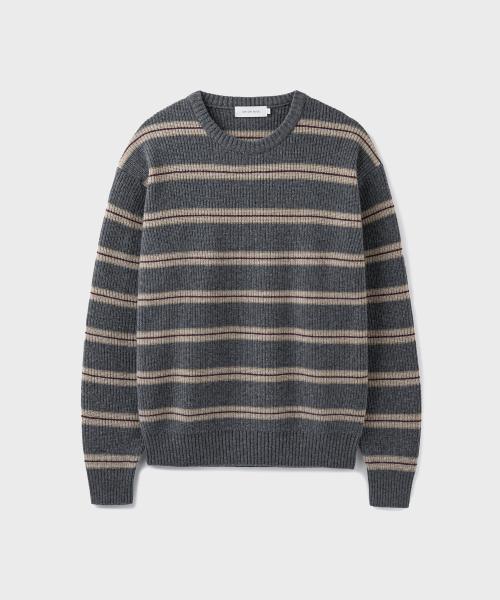 HARBOR STRIPE KNIT [RUSTY CHARCOAL]