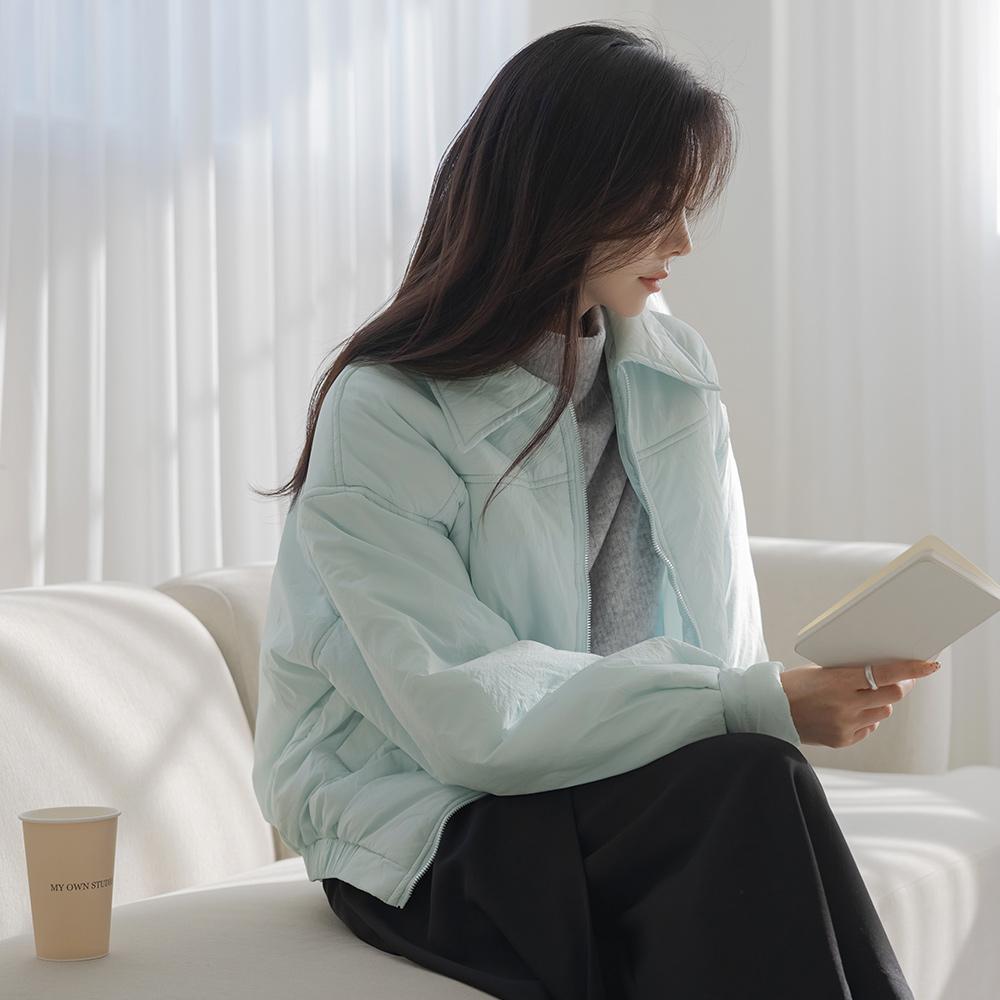 캔디 카라넥 베이직 웰론 패딩