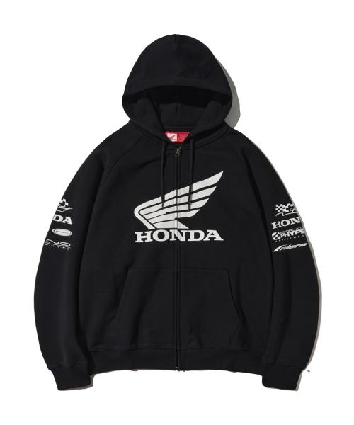 Honda Racing Logo Hoodie Zip-up_Black
