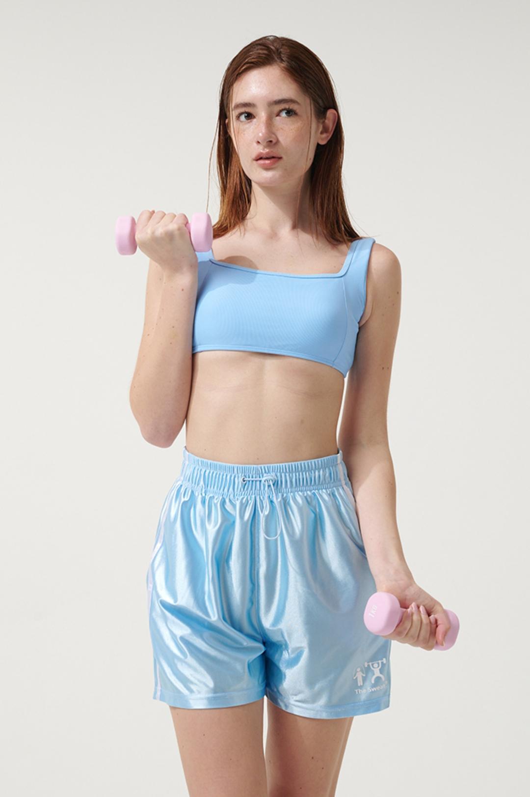 Shiny Sports Banding Shorts (SKYBLUE)
