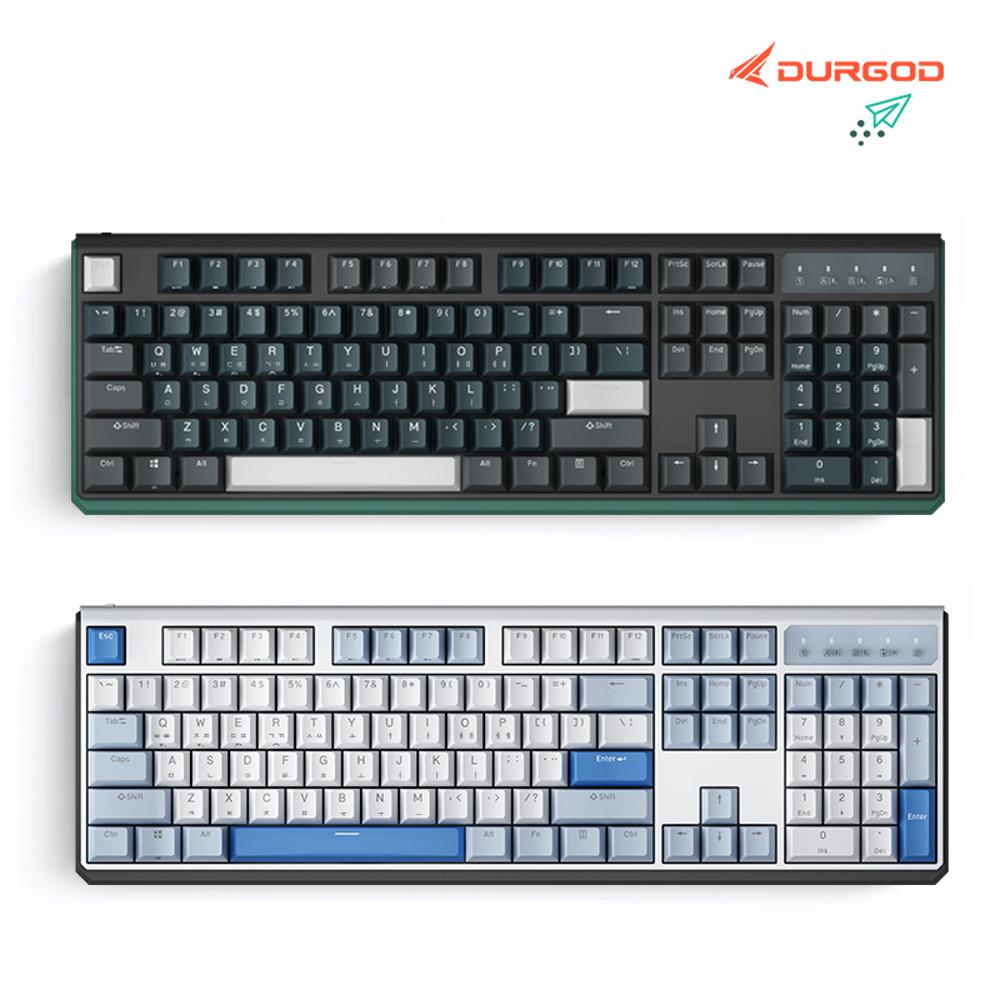 [손목받침대증정] 듀가드 K610W 유무선 핫스왑 키보드 (에코, 저소음 적축)