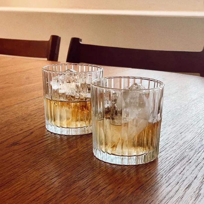 플리츠 위스키 글라스 Pleats Whiskey Glass 300ml