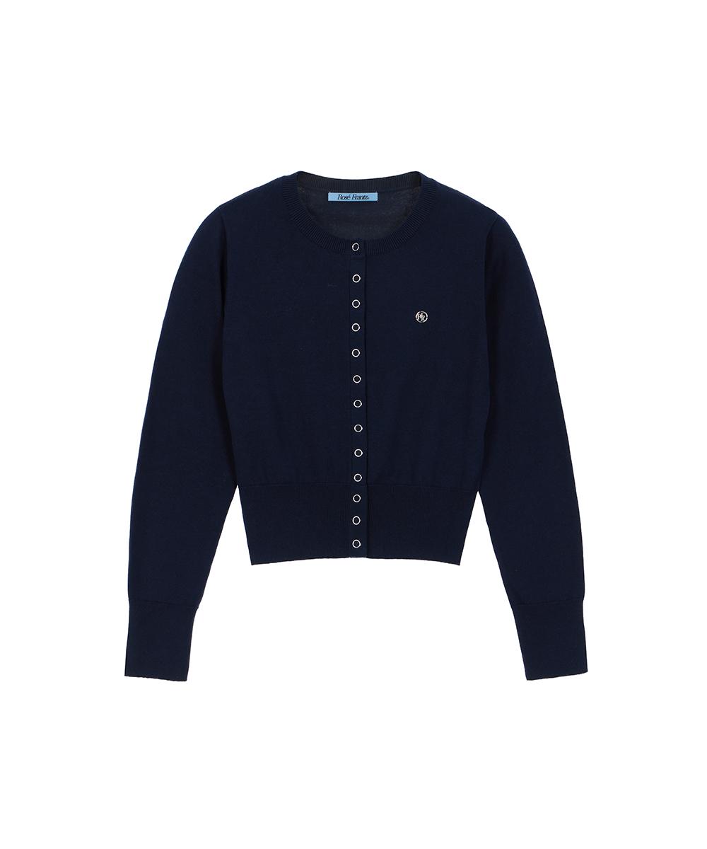 로제프란츠 Eyelet Round Cardigan [Navy]