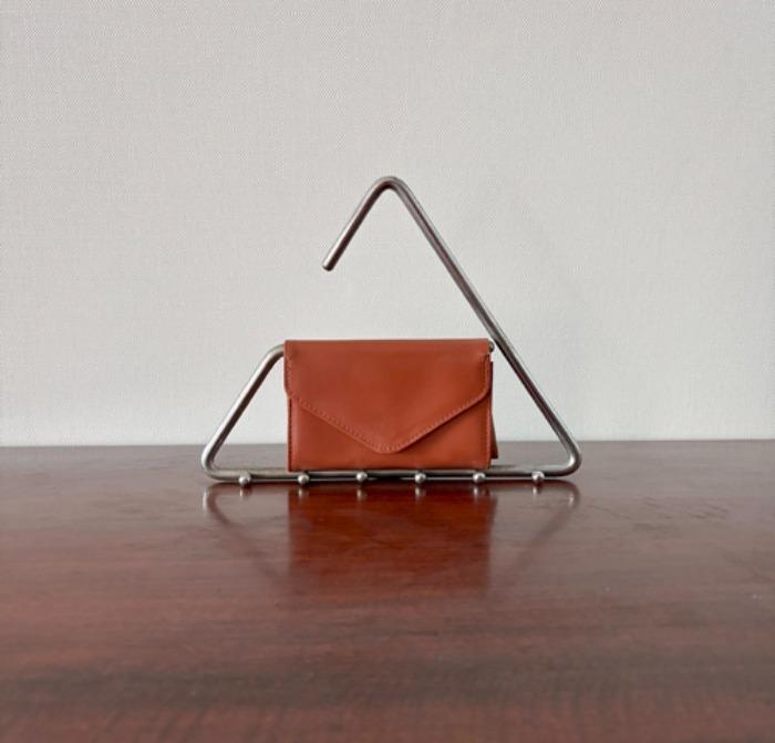 [JAPAN]80s triangle design pouch steel wall-rack.