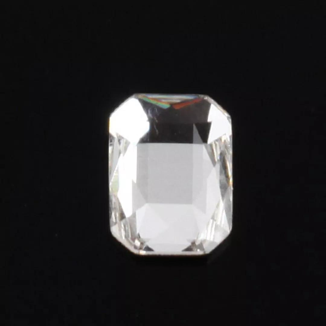 [오스트리아크리스탈] 2602 에메랄드컷 플랫백 스톤 크리스탈(001) 8x5.5mm (2개입) {8x5.5mm/2개입}