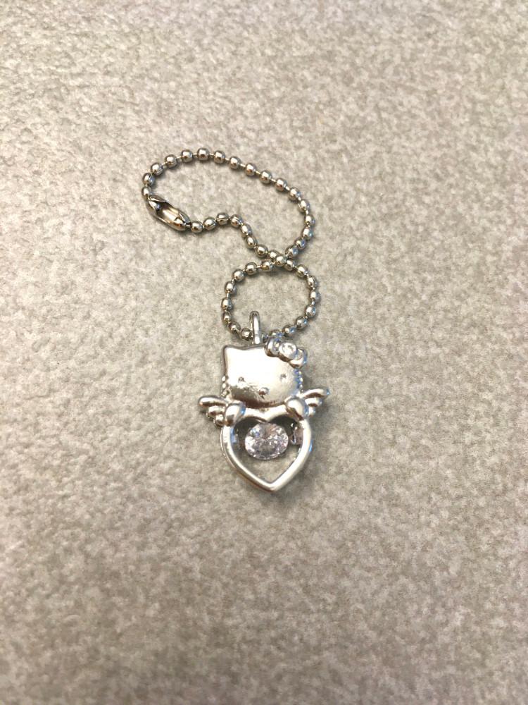 키티 하트천사큐빅 키링