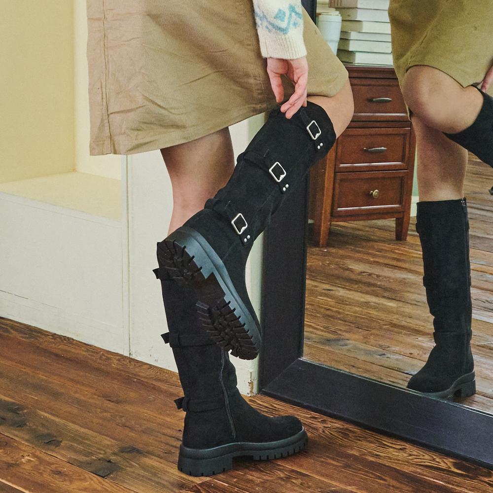 엘리자베스스튜어트 [바로배송] 플랫폼 쓰리 바이커 롱부츠 EBAL157701