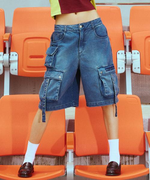 DENIM CAGO SHORTS INDIGO DENIM