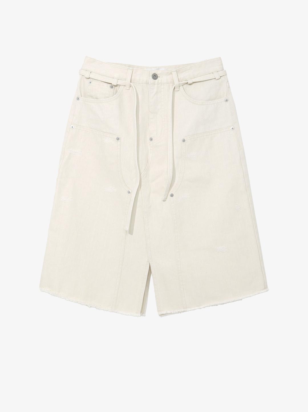 Double Knee Skirt_Ivory