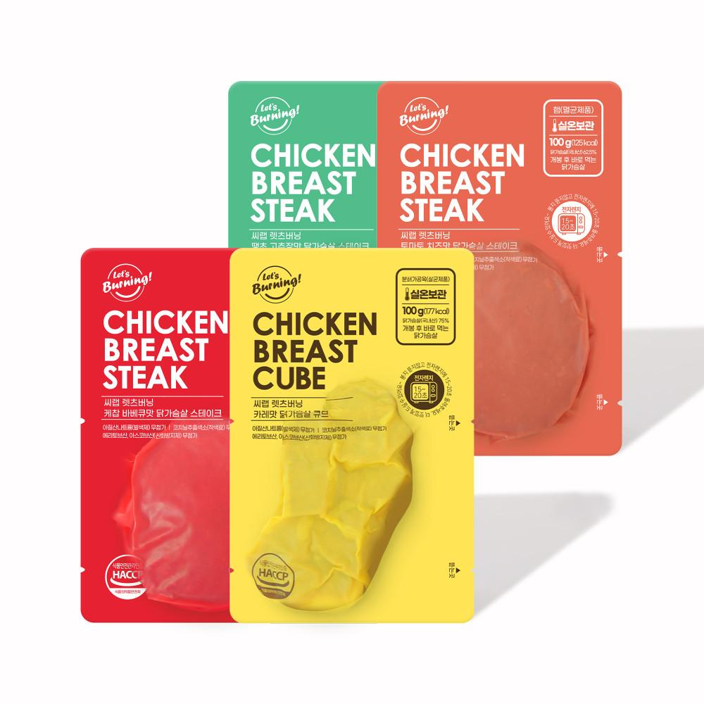 씨랩 상온 실온 보관 씨랩 닭가슴살 스테이크 4종 잠백이 - 위시버킷