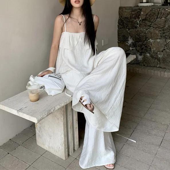 글로리 슬리브리스+와이드팬츠 세트