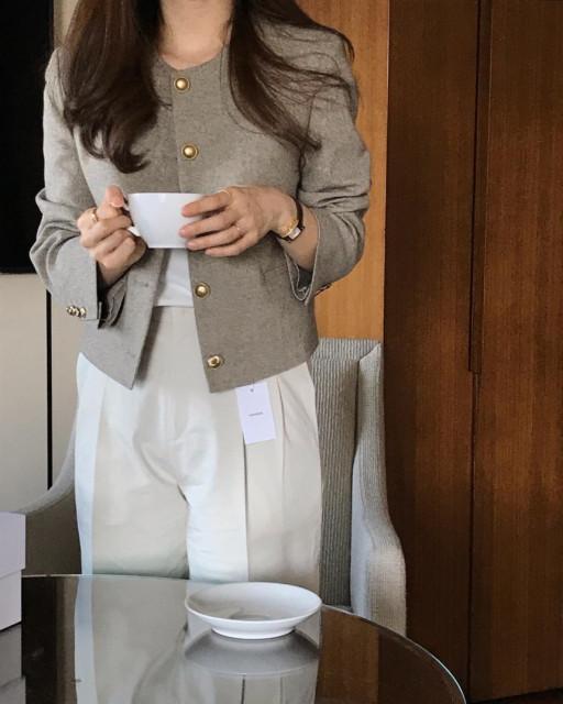 버베인 아워 울 노카라 자켓(3color)